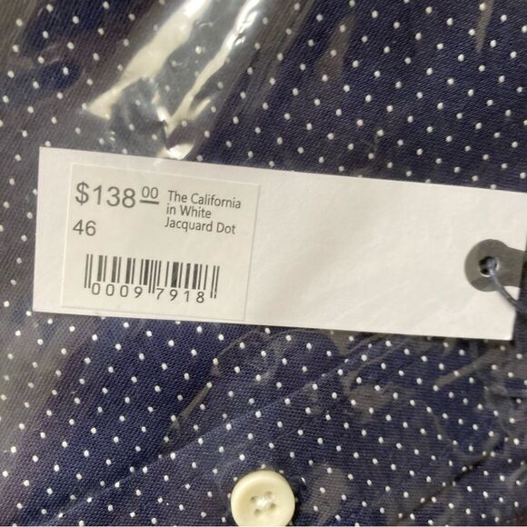 Taylor Stitch The California In White Jacquard Dot button down shirt Variety - Picture 11 of 13